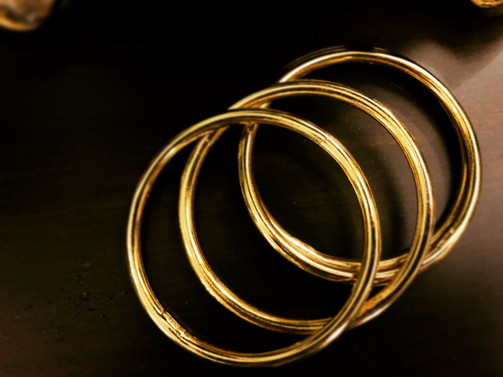 Plain gold bangles