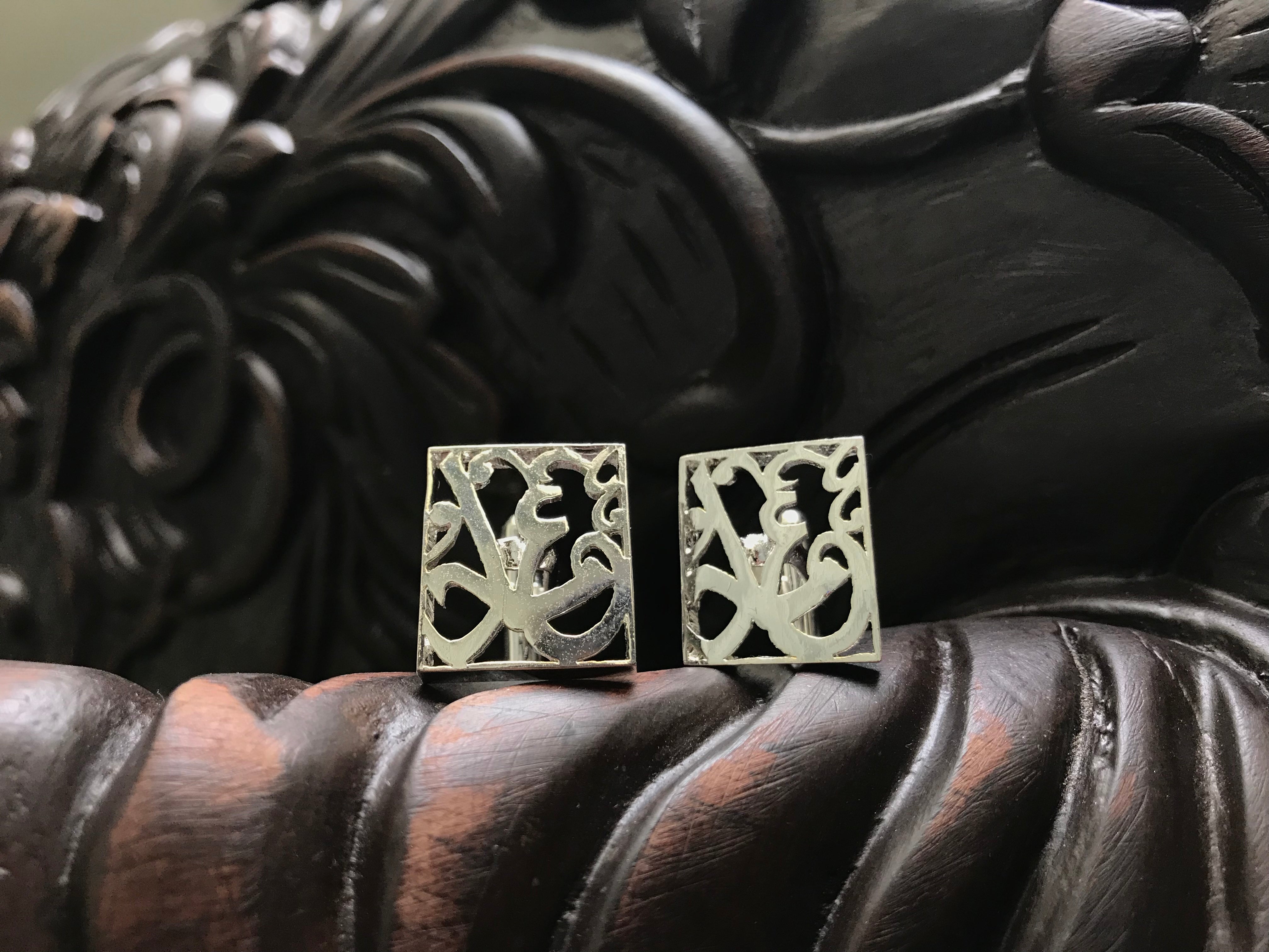Name cufflinks (Square)