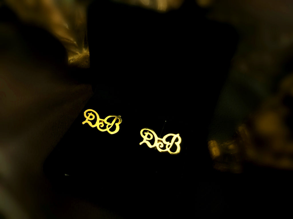 Initial cufflinks (Gold plated)