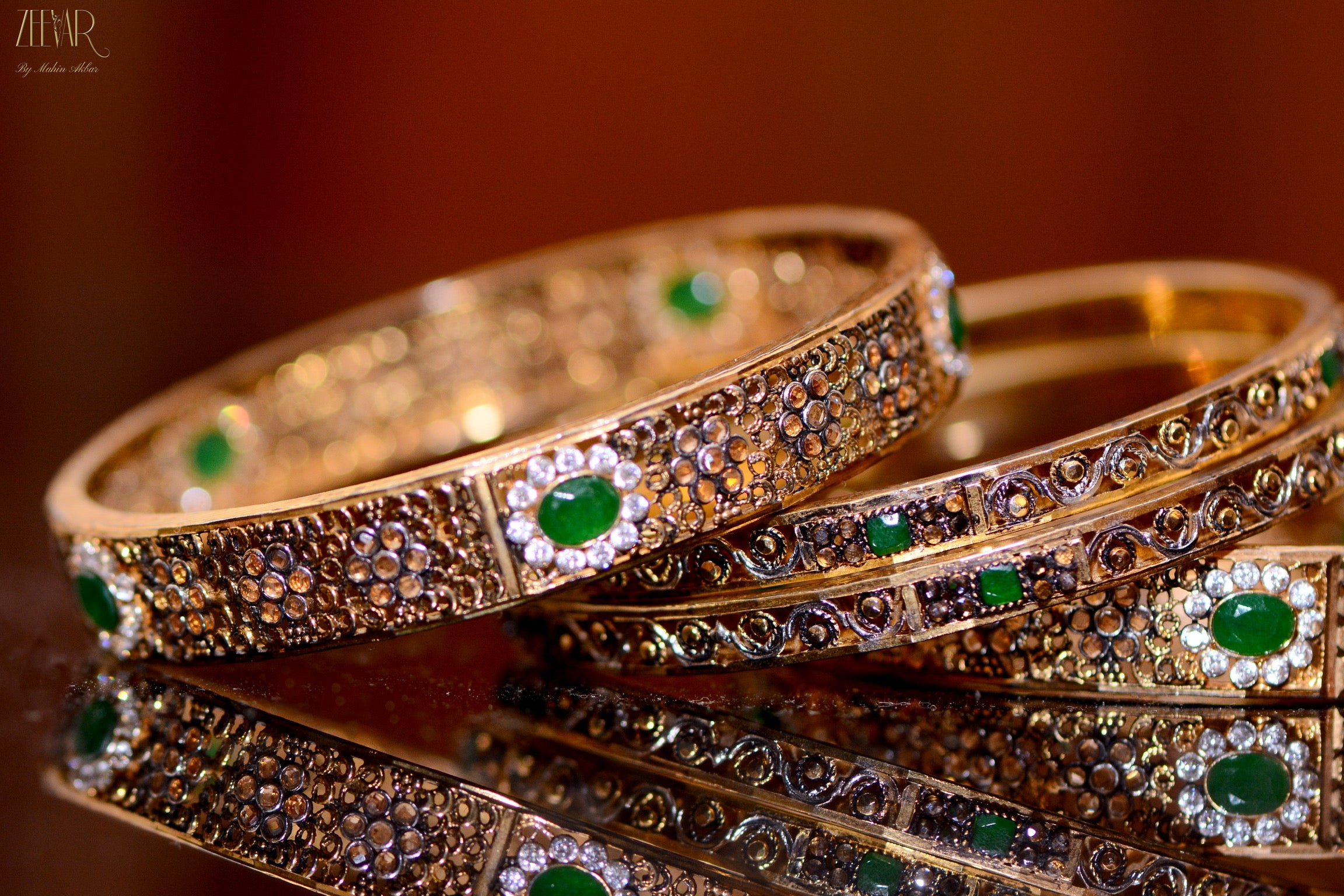 Green beauty bangles