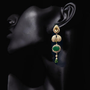 Emerald Earrings Antique