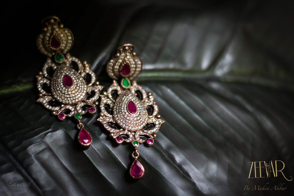 Antique polish traditional earrings